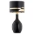 Lampa stołowa BEJA 4235 szklana podstawa czarna- Argon