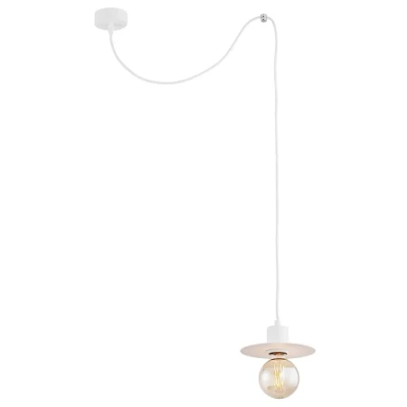 Lampa loft wisząca pojedyncza biała CORSO 3834 - Argon
