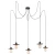 Lampa loft wisząca pająk CORSO 2078 - Argon