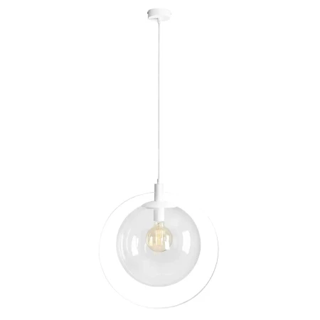 Lampa wisząca nowoczesna AURA WHITE TRANSPARENT 1065G - Aldex