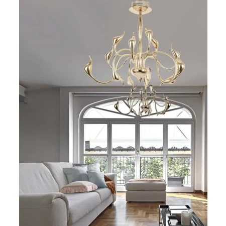 Lampa designerska wisząca SNAKE złota AZ2568 - Azzardo
