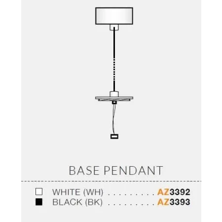 Podstawa wisząca Erebus Base Pendant biała AZ3392 - Azzardo