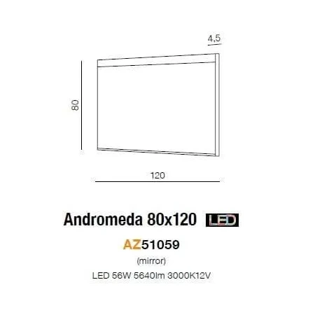Lustro Andromeda 120x80 chrom AZ51059 - Azzardo