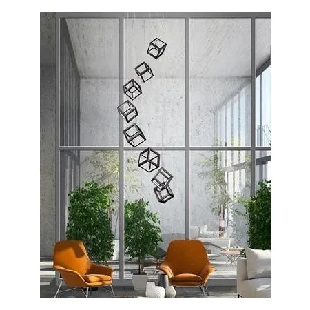 Lampa wisząca nowoczesna Strange 8 DIMM czarna AZ3151 - Azzardo