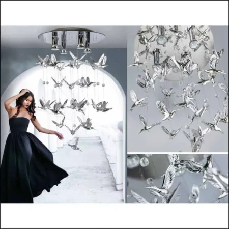 Lampa designerska wisząca BIRDS chrom AZ2449 - Azzardo