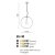 Lampa designerska wisząca szklana Iris 40 złota AZ3131- AZzardo