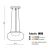 Lampa designerska wisząca Galactic chrom AZ3160 - Azzardo