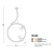 Lampa designerska wisząca Orsola  biała AZ3354 - Azzardo