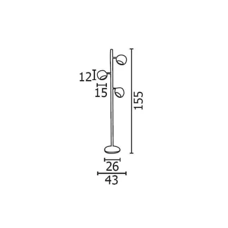 Lampa podłogowa TRINTON chrom AZ0024 - Azzardo