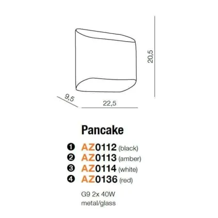 Kinkiet nowoczesny PANCAKE pomarańczowy AZ0113 - Azzardo