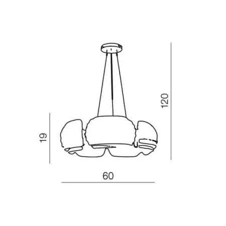 Lampa wisząca nowoczesna RONDO  biała AZ0115 - Azzardo