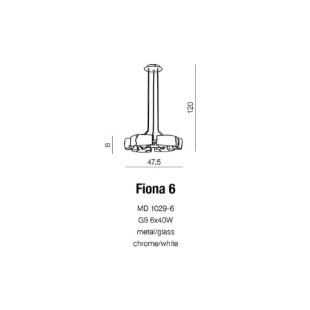 Lampa wisząca nowoczesna FIONA 6  biała AZ0123 - Azzardo