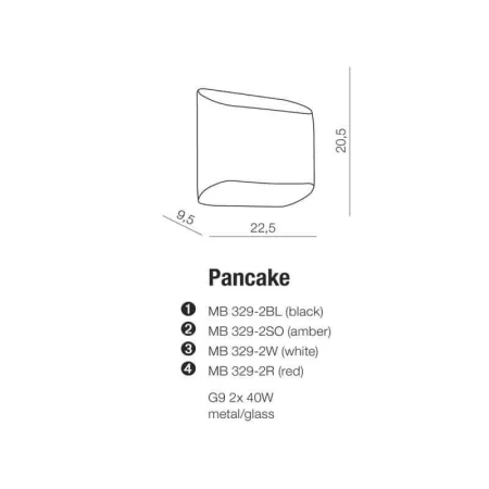 Kinkiet nowoczesny PANCAKE czerwony AZ0136 - Azzardo