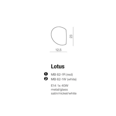 Kinkiet nowoczesny LOTUS  biały AZ0151 - Azzardo