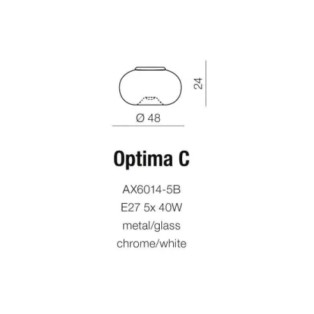 Kinkiet nowoczesny OPTIMA C  biały AZ0183 - Azzardo