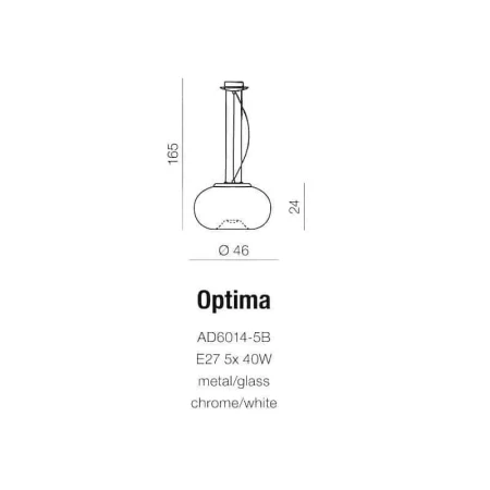 Lampa wisząca nowoczesna OPTIMA  biała AZ0184 - Azzardo