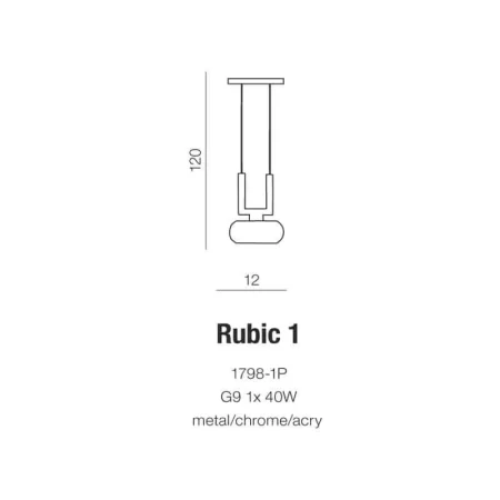 Lampa wisząca nowoczesna RUBIC chrom AZ0490 - Azzardo
