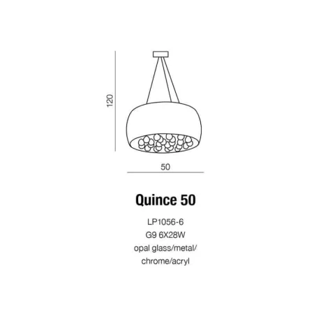 Lampa stylowa wisząca / Plafon QUINCE 50 biała  biała AZ0702 - Azzardo