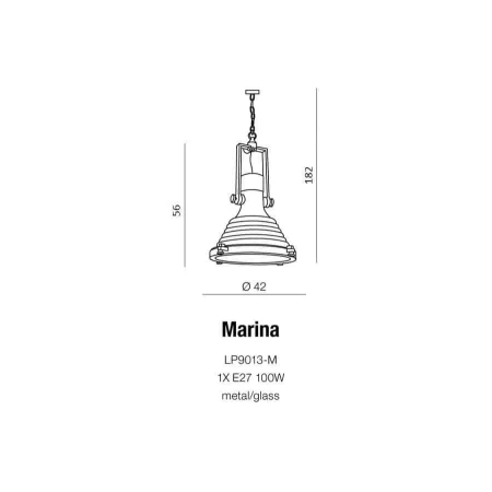 Lampa wisząca MARINA chrom AZ0980 - Azzardo