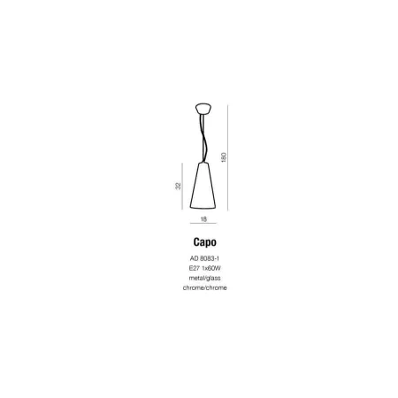 Lampa wisząca nowoczesna CAPO chrom AZ0995 - Azzardo