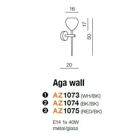 Kinkiet nowoczesny AGA  biały AZ1073 - Azzardo
