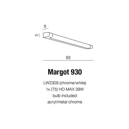 Kinkiet MARGOT 930 chrom AZ1305 - Azzardo