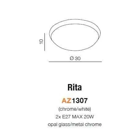 Plafon nowoczesny RITA  biały AZ1307 - Azzardo