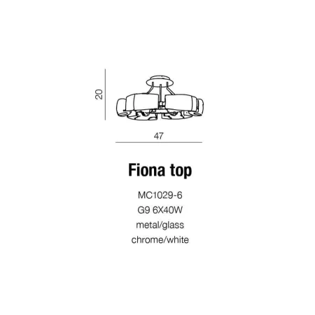 Plafon nowoczesny FIONA 6  biały AZ1554 - Azzardo