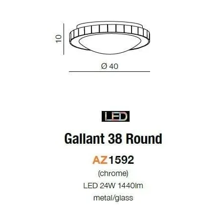 Plafon nowoczesny GALLANT 40  biały AZ1592 - Azzardo