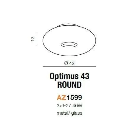 Plafon nowoczesny OPTIMUS 43  biały AZ1599 - Azzardo