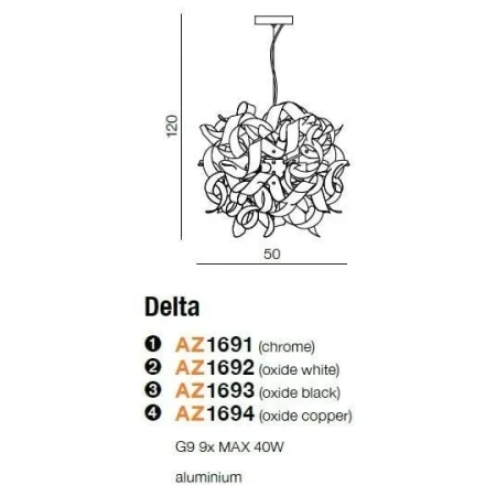 Lampa designerska wisząca DELTA  biała AZ1692 - Azzardo