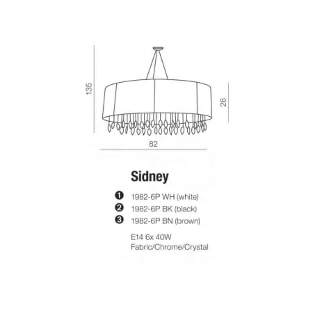 Lampa wisząca abażur SIDNEY brązowa AZ1839 - Azzardo
