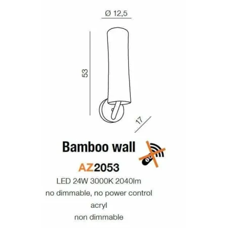 Kinkiet nowoczesny BAMBOO  biały AZ2053 - Azzardo
