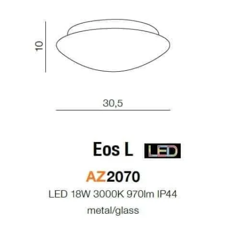 Plafon nowoczesny EOS L  biały AZ2070 - Azzardo