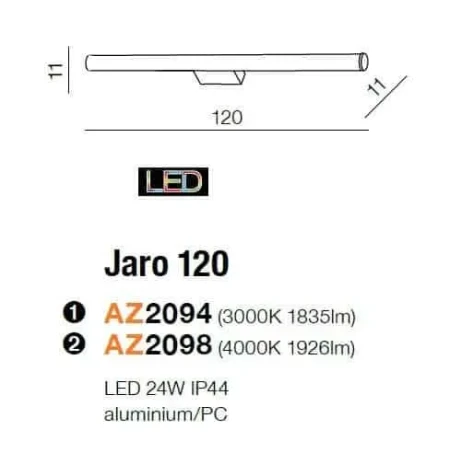 Kinkiet JARO 120 chrom AZ2098 - Azzardo