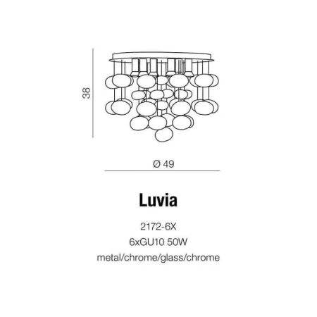 Plafon loft LUVIA chrom AZ2541 - Azzardo