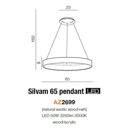 Lampa wisząca nowoczesna SILVAM brązowa AZ2699 - Azzardo