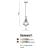 Lampa loft wisząca DIAMOND 1 czarna AZ2139 - Azzardo