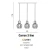 Lampa loft wisząca CARRON 3 miedziana AZ2141 - Azzardo