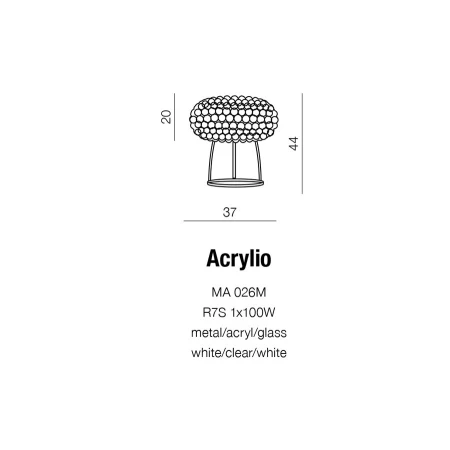 Lampa stołowa ACRYLIO chrom AZ1099 - Azzardo