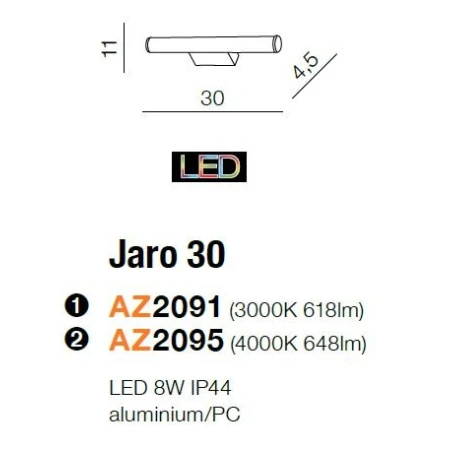 Kinkiet JARO 30 chrom AZ2095 - Azzardo