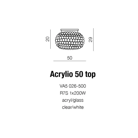 Plafon kryształowy ACRYLIO AZ0053 - Azzardo