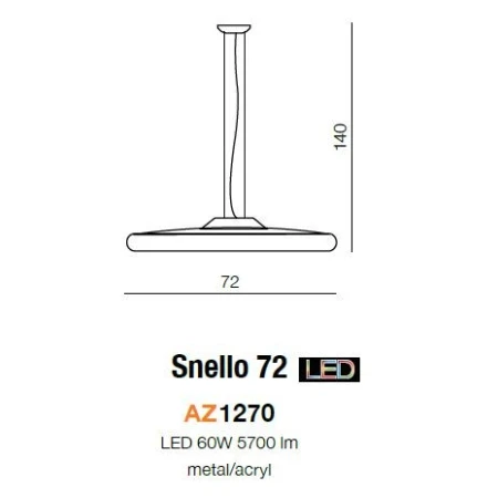 Lampa wisząca nowoczesna SNELLO 72  biała AZ1270 - Azzardo