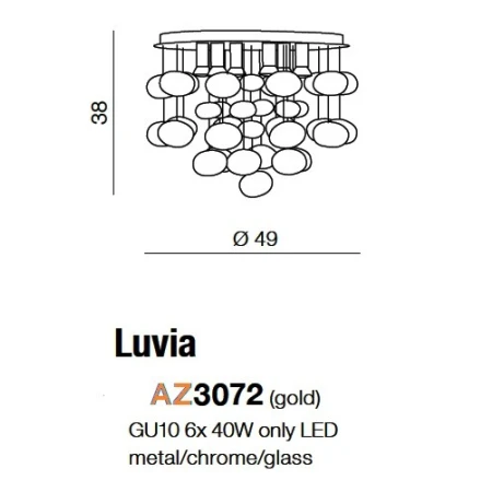 Azzardo Lampa sufitowa plafon Luvia AZ3072