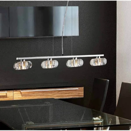 Lampa wisząca nowoczesna RUBIC 4 chrom AZ0493 - Azzardo