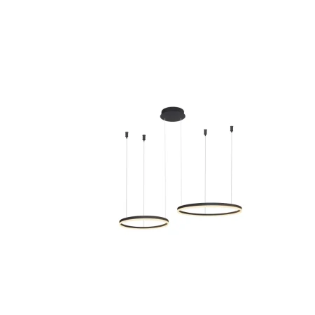 Lampa wisząca RING HALO PENDANT 80+60 CCT BK + REMOTE CONTROL AZ4978 - AZzardo