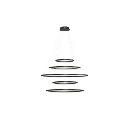 Lampa wisząca RING HALO PENDANT 150+120+100+80+60 CCT BK + REMOTE CONTROL AZ5351 - AZzardo