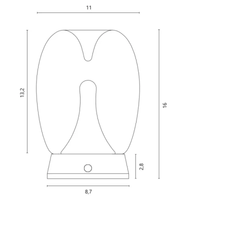 Azzardo Lampa stołowa szklana dymiona LED 16cm AZ6186 z serii PAMELA