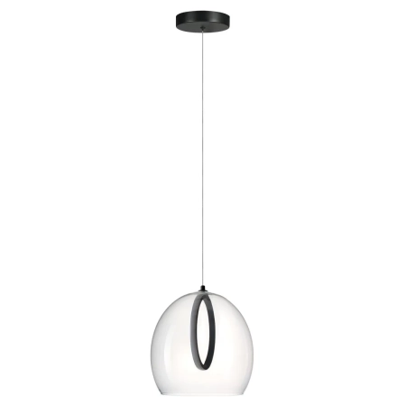 Azzardo Lampa wisząca szklana przezroczysta z czarnym detalem AZ6195 z serii NICOLE
