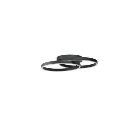 Azzardo Plafon LED czarny aluminiowy dwupierścieniowy AZ6215 z serii HALO TOP